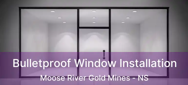  Bulletproof Window Installation Moose River Gold Mines - NS