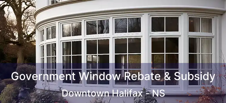  Government Window Rebate & Subsidy Downtown Halifax - NS
