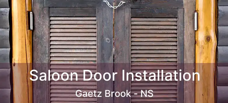  Saloon Door Installation Gaetz Brook - NS