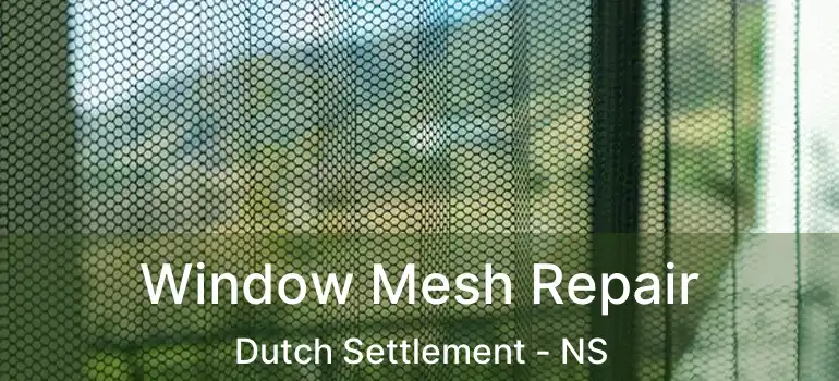  Window Mesh Repair Dutch Settlement - NS