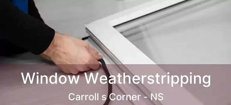  Window Weatherstripping Carroll s Corner - NS